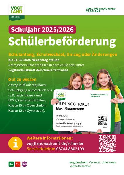 RZ Plakat Schülerticket Vogtland 2025